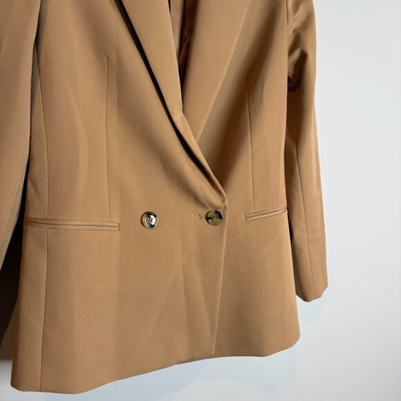 MNG camel tan double button blazer jacket - Picture 3 of 6